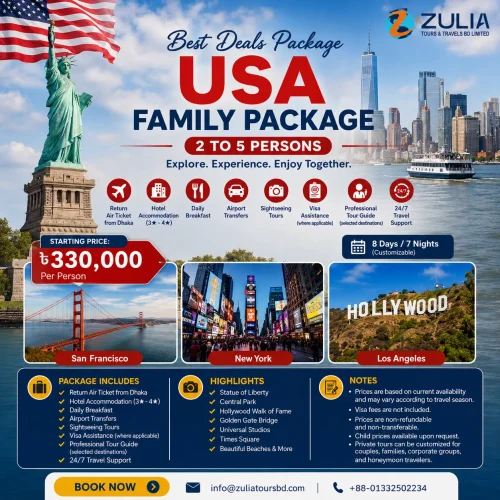 USA Family (2-5 Persons) Package
