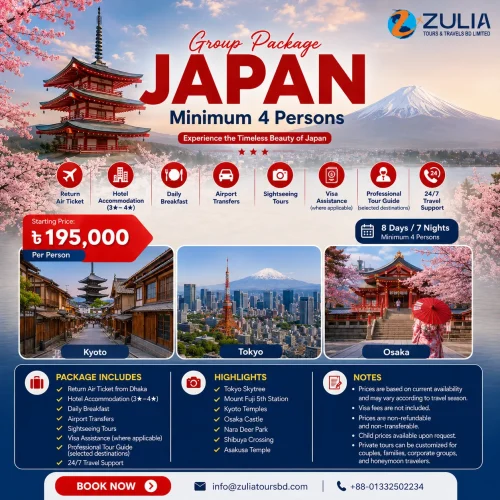 Japan Group (4+ Persons) Package